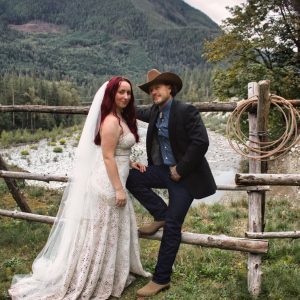 Bride and Groom at Skyland Ranch, Gold Bar, WA